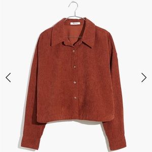 Madewell Corduroy Hartfield Crop Shirt